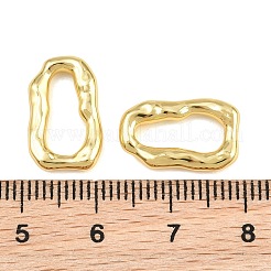 真鍮のリンクリング  質感のある楕円形のリング型  ラックめっき  長持ちメッキ  鉛フリー＆カドミウムフリー  18KGP本金メッキ  16x10x3mm  インナーサイズ：12x3.5mm&nbsp;KK-CBA78C7-32B-G