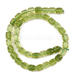 透明ガラスビーズ連売り  ファセットバレル  オリーブドラブ  9x7.5x8mm  穴：1.2mm  約40個/連  14.37''（36.5センチメートル）&nbsp;GL-A001-01A-02
