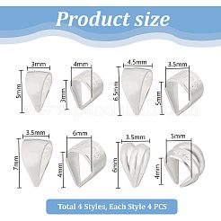 ベールに925スターリングシルバースナップ  未はんだ  銀  5~7x3~5x4~5mm  穴：4~6x3~4mm  5色  4個/カラー  20pc&nbsp;FIND-PH0021-79B