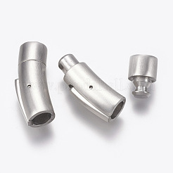 304ステンレススチール製バヨネット留め具  マット  つや消しプラチナ  46x8mm  穴：6mm&nbsp;STAS-A035I-6MP