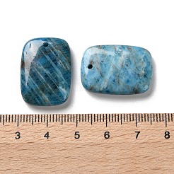 天然アパタイトのペンダント  長方形チャーム  24.5~25x17.5~18x4~4.5mm  穴：1.5mm&nbsp;G-B123-06A