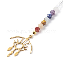201 & 304 Stainless Steel Chakra Theme Eye Pendant Decorates&nbsp;PALLOY-JF01199-02