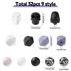Halloween Theme Food Grade Eco-Friendly Silicone Beads&nbsp;SIL-YW0001-45