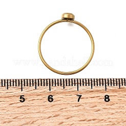 304 Stainless Steel Finger Ring Rhinestone Settings&nbsp;STAS-H237-01C-G