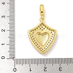 Rack Plating Brass Micro Pave Cubic Zirconia Pendants&nbsp;KK-I718-10G-04