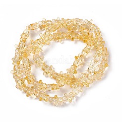透明ガラスビーズ  ジンジャーマン  クリスマスのために  小麦  15x14x7mm  穴：1mm  約50個/連  27.17''~27.95''（69~71センチメートル）&nbsp;GLAA-P005-N03