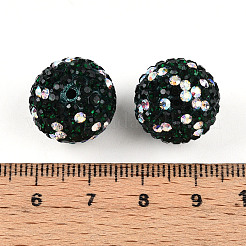 Polymer Clay Pave Rhinestone Beads&nbsp;RB-T018-01F