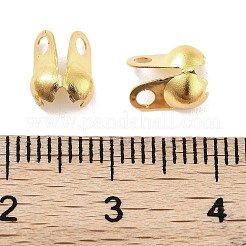 ラックメッキ真鍮ボールチープ  カドミウムフリー＆鉛フリー  ゴールドカラー  7.5x4.5mm  穴：1mmと1.6mm  内径：3.5mm&nbsp;KK-P274-02D-G
