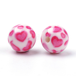 Opaque Printed Acrylic Beads&nbsp;X-MACR-S271-10mm-21