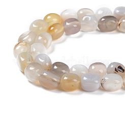 Natural Banded/Striped Agate Beads Strands&nbsp;G-C038-02F