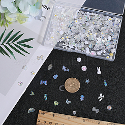 樹脂カボション 6袋  ネイルアートの装飾の付属品  混合形状  ホワイト  5.5~12x5.5~11x1~4mm&nbsp;MRMJ-SC0001-22