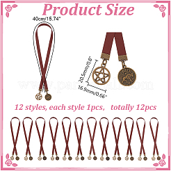 12Pcs Cowhide Leather Bookmarks&nbsp;AJEW-HY00012