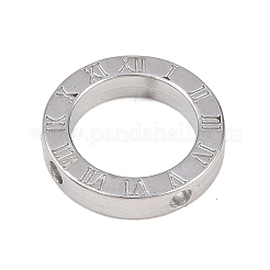 303ステンレス鋼ビーズフレーム  ローマ数字のチャーム  ステンレス鋼色  15x3mm  穴：1.8mm&nbsp;STAS-K325-18P