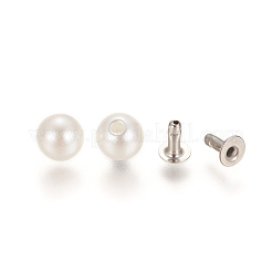 ABS Plastic Imitation Pearl Rivet Studs&nbsp;KY-L076-A-01