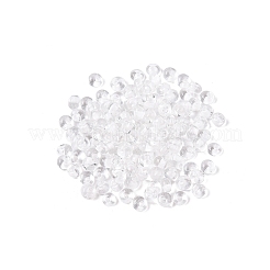 内側の色が透明なガラスシードビーズ6/0個  ティアドロップ  トップ掘削  ホワイト  4~4.5x4x3mm  穴：1~1.2mm  約4500個/ポンド&nbsp;SEED-T007-07B