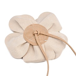 Flower PU Leather Wrap Waist Belts for Women&nbsp;AJEW-WH20816-058H