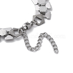 Non-Tarnish 304 Stainless Steel Hexagon Link Chain Bracelets&nbsp;BJEW-Q343-12P