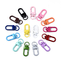 Spray Painted Alloy Swivel Snap Hooks Clasps&nbsp;X-PALLOY-T080-02-NR