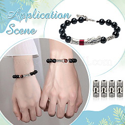 300Pcs Column Tibetan Silver Tube Beads&nbsp;TIBE-ME0001-17