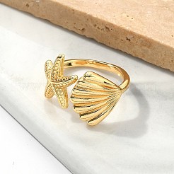 Brass Cuff Rings&nbsp;RJEW-U041-25G