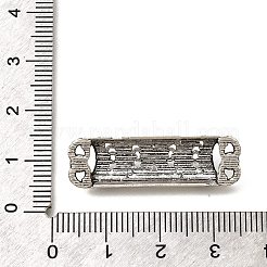 チベット風合金コネクタチャーム  カドミウムフリー＆鉛フリー  花の長方形  アンティークシルバー  10x32x5mm  穴：2x5mm&nbsp;PALLOY-D291-25AS