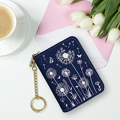 ジッパーと合金留め具付きのPUレザーウォレット  花  110x80x25mm&nbsp;AJEW-WH0687-002