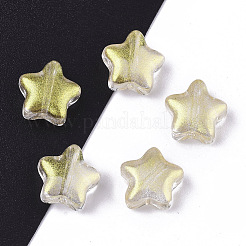 Transparent Spray Painted Glass Beads&nbsp;GLAA-N035-01-D01