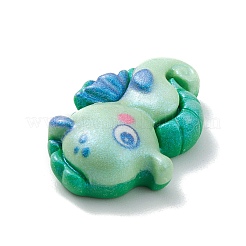 海をテーマにした不透明樹脂の海の動物カボション  グリッターカボション  タツノオトシゴ  25x17x8mm&nbsp;LS-RESI-D071-01D