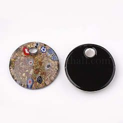 Handmade Gold Sand Lampwork Pendants&nbsp;LAMP-S189-12-B