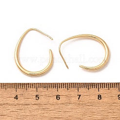 真鍮製ダングルピアス  ニッケルフリー  ティアドロップ  18KGP本金メッキ  25x19x2mm  ピン：0.7mm&nbsp;LS-KK-T056-110G-NF