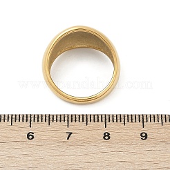 304ステンレススチール指輪  イオンプレーティング（ip）  ゴールドカラー  12mm  内径：17mm&nbsp;RJEW-V001-02G