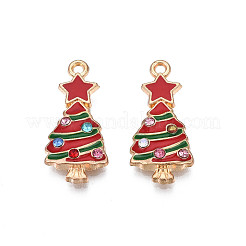 Rack Plating Alloy Enamel Pendants&nbsp;X-ENAM-N055-146
