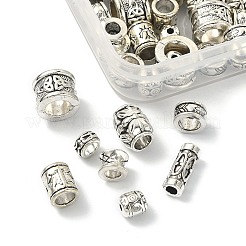80Pcs 8 Styles Tibetan Style Alloy Beads&nbsp;TIBEB-FS0001-02