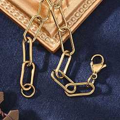 304 Stainless Steel Paperclip Chains&nbsp;STAS-I146-01G