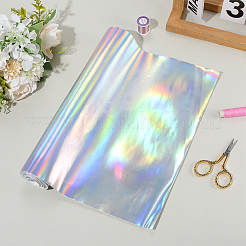 レーザーpuレザー生地  クラフト用品  銀  1350x300x0.8mm&nbsp;AJEW-WH20816-059D
