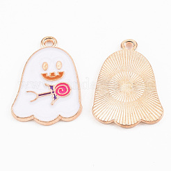 Light Gold Tone Alloy Enamel Pendants&nbsp;ENAM-T018-16