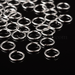 Silver Color Plated Brass Open Jump Rings&nbsp;X-JRC8MM-S
