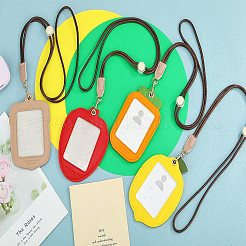 PU Leather ID Card Badge Holder&nbsp;DIY-SZ0010-62A