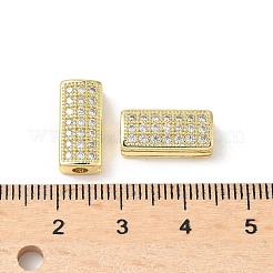 Brass Micro Pave Cubic Zirconia Beads&nbsp;KK-C104-10G