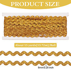 15 Yards Polyester Wavy Fringe Trim Ribbon&nbsp;SRIB-WH0011-207A