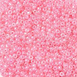 13g8/0ガラスシードビーズ  セイロン  ラウンド  ピンク  3mm  穴：1mm&nbsp;SEED-XCP0001-06