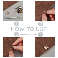 Brass with Iron Flat Square Rivets&nbsp;FIND-WR0011-68