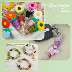 24Pcs 24 Styles Food Grade Silicone Beads&nbsp;SIL-PA0001-56