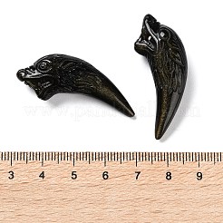 Natural Golden Sheen Obsidian Pendants&nbsp;G-G098-11