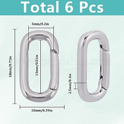 6Pcs Brass Spring Gate Rings&nbsp;FIND-SC0010-96B