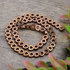 Electroplated Heart Non-magnetic Synthetic Hematite Bead Strands&nbsp;G-E295-11