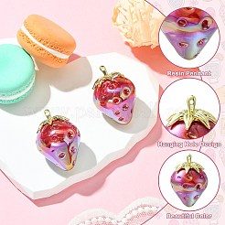 2Pcs Electroplate Resin Pendants&nbsp;RESI-CJC0817-001G