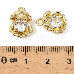 Brass Micro Pave Cubic Zirconia Pendants&nbsp;LS-KK-C107-17G