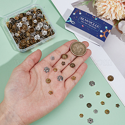 360Pcs 12 Styles Tibetan Style Alloy Bead Caps&nbsp;TIBE-SC0002-35