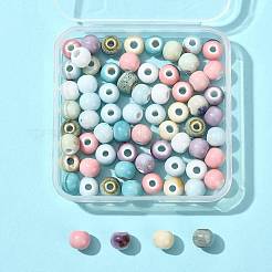 68Pcs 9 Colors Handmade Porcelain Beads&nbsp;PORC-FS0001-23C